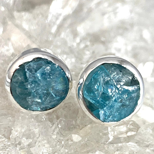 Apatite Natural Raw Stud Earrings