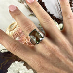 Chunky Crystal Silver Ring
