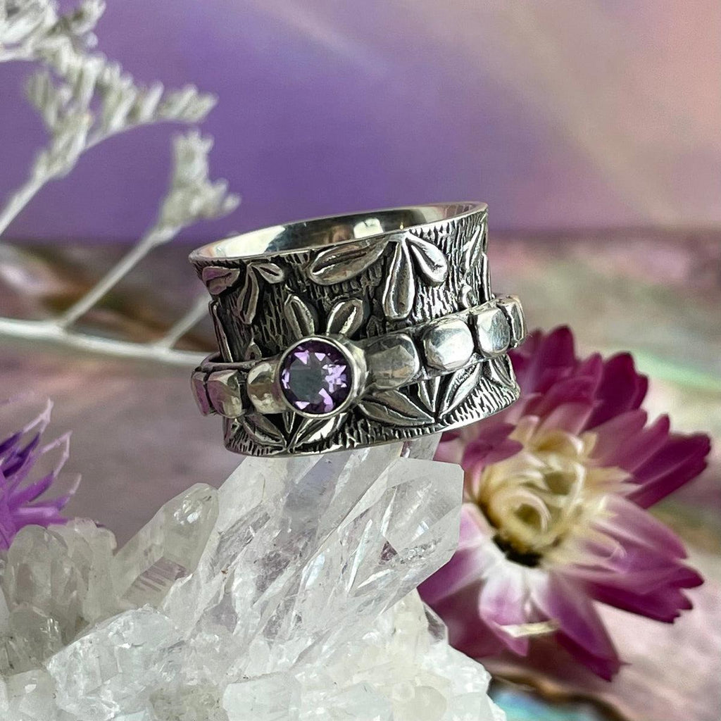 Amethyst Spinner Ring