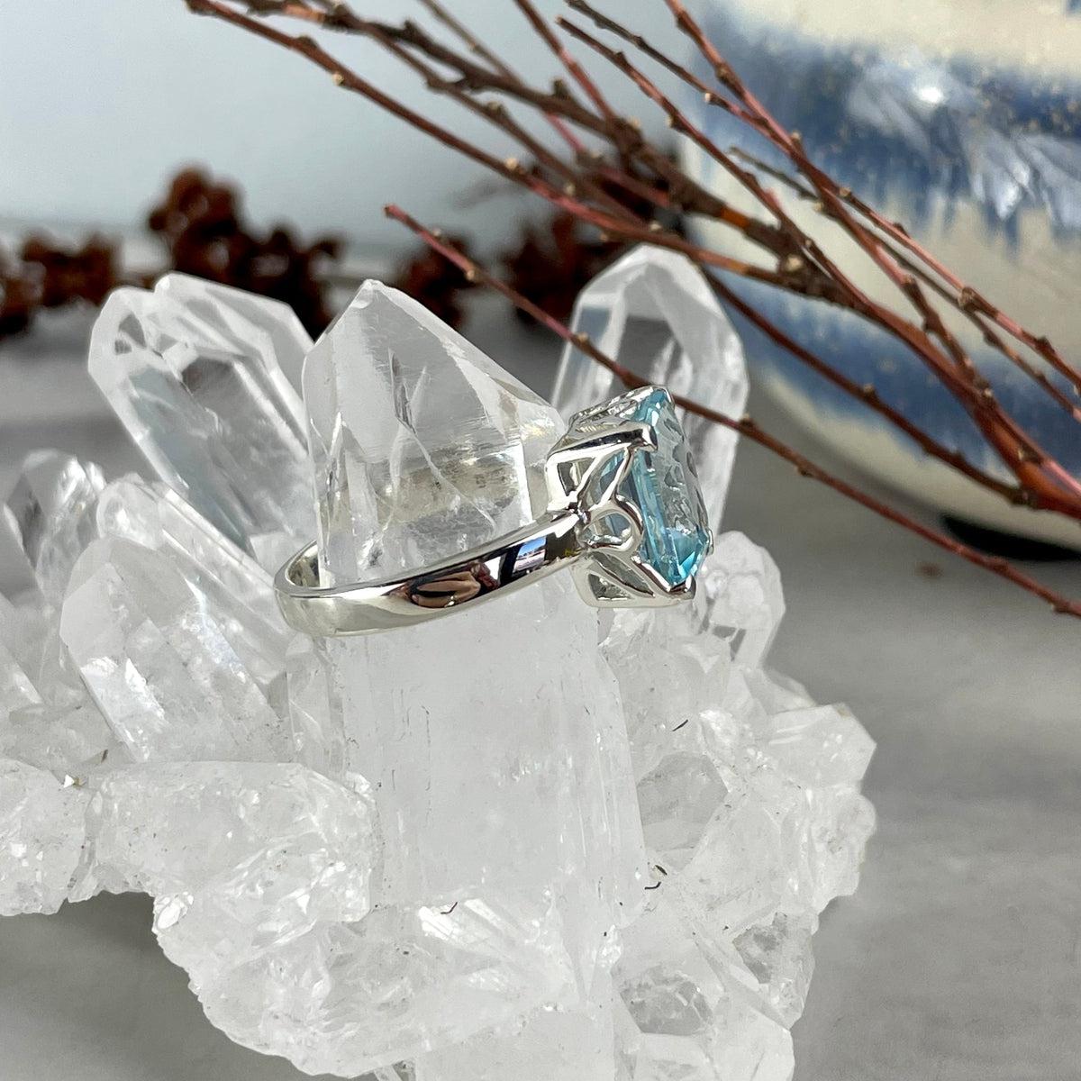 Emerald Cut Topaz Ring