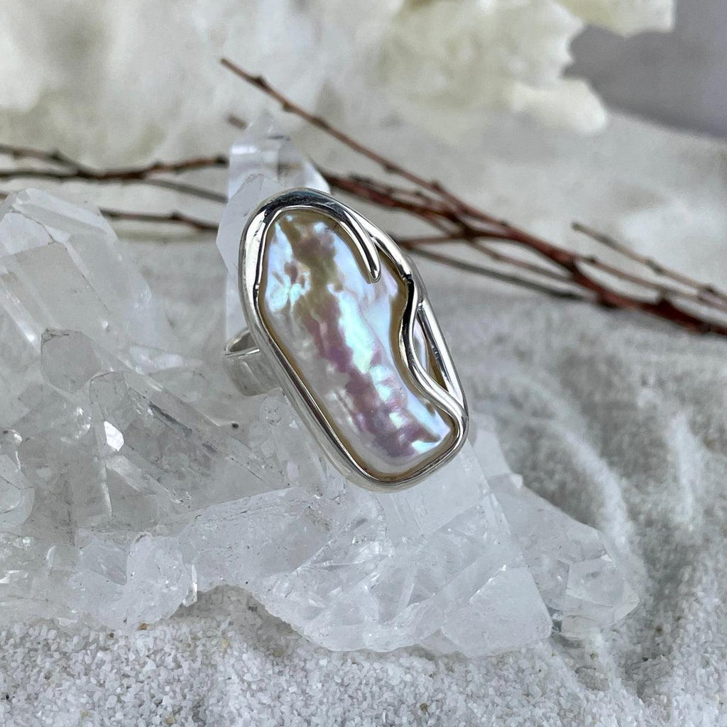 Pearl Baroque Adjustable Size Rings