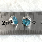 Unpolished Apatite Silver Studs