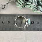 Aquamarine Trillion Cut Ring