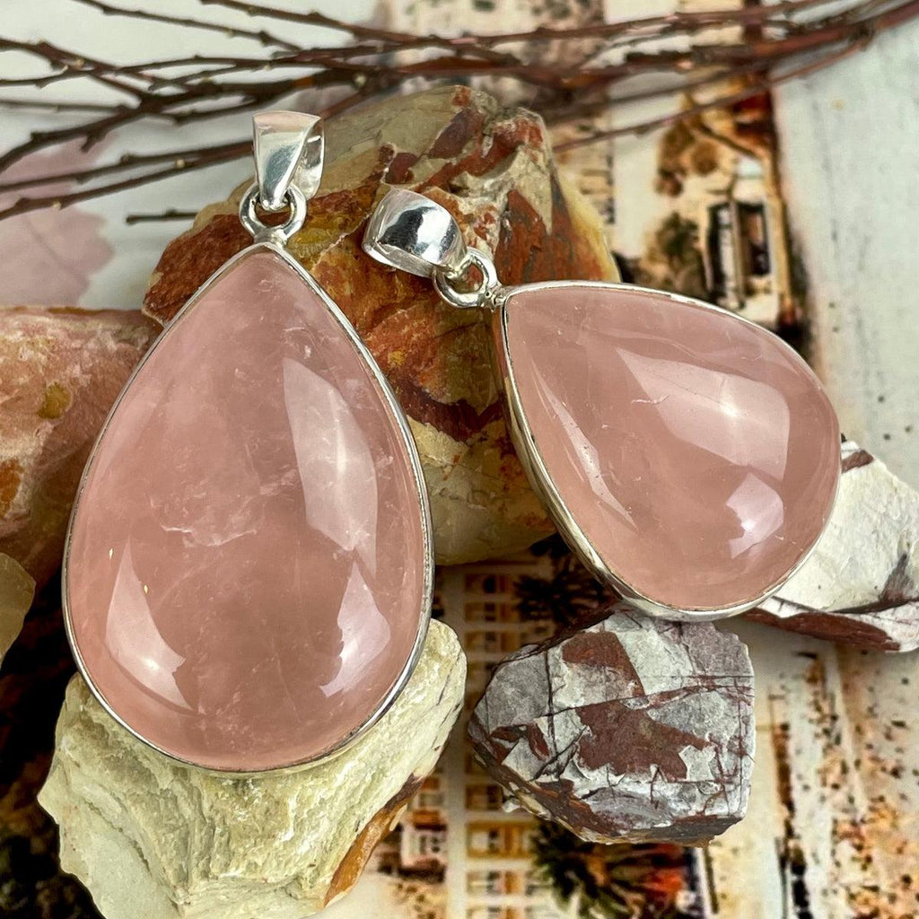 High Grade Rose Quartz Pendant