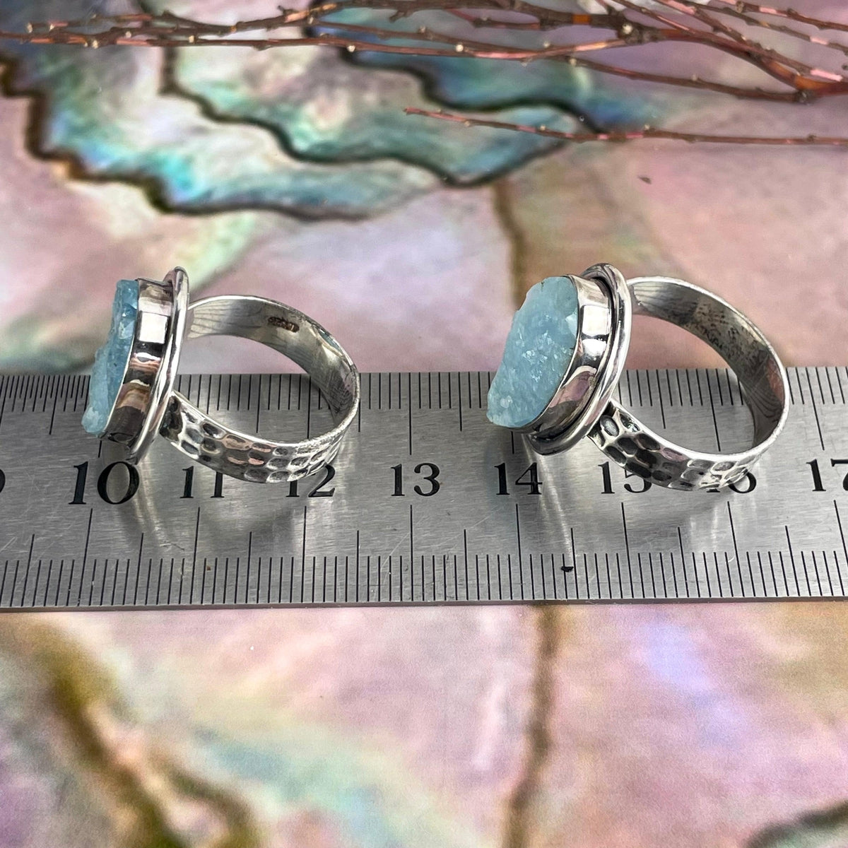 Rough Crystal Silver Ring