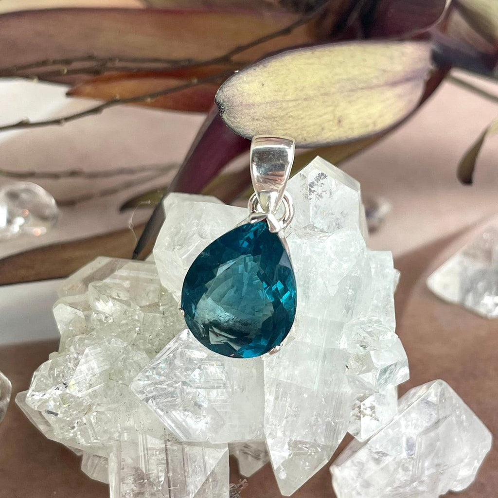 Fluorite Teardrop Cut Pendant
