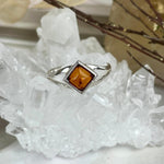 Amber Sterling Silver Ring