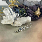 Grey Cat's Eye Moonstone Earrings