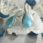 Aqua Coloured Stone Earrings