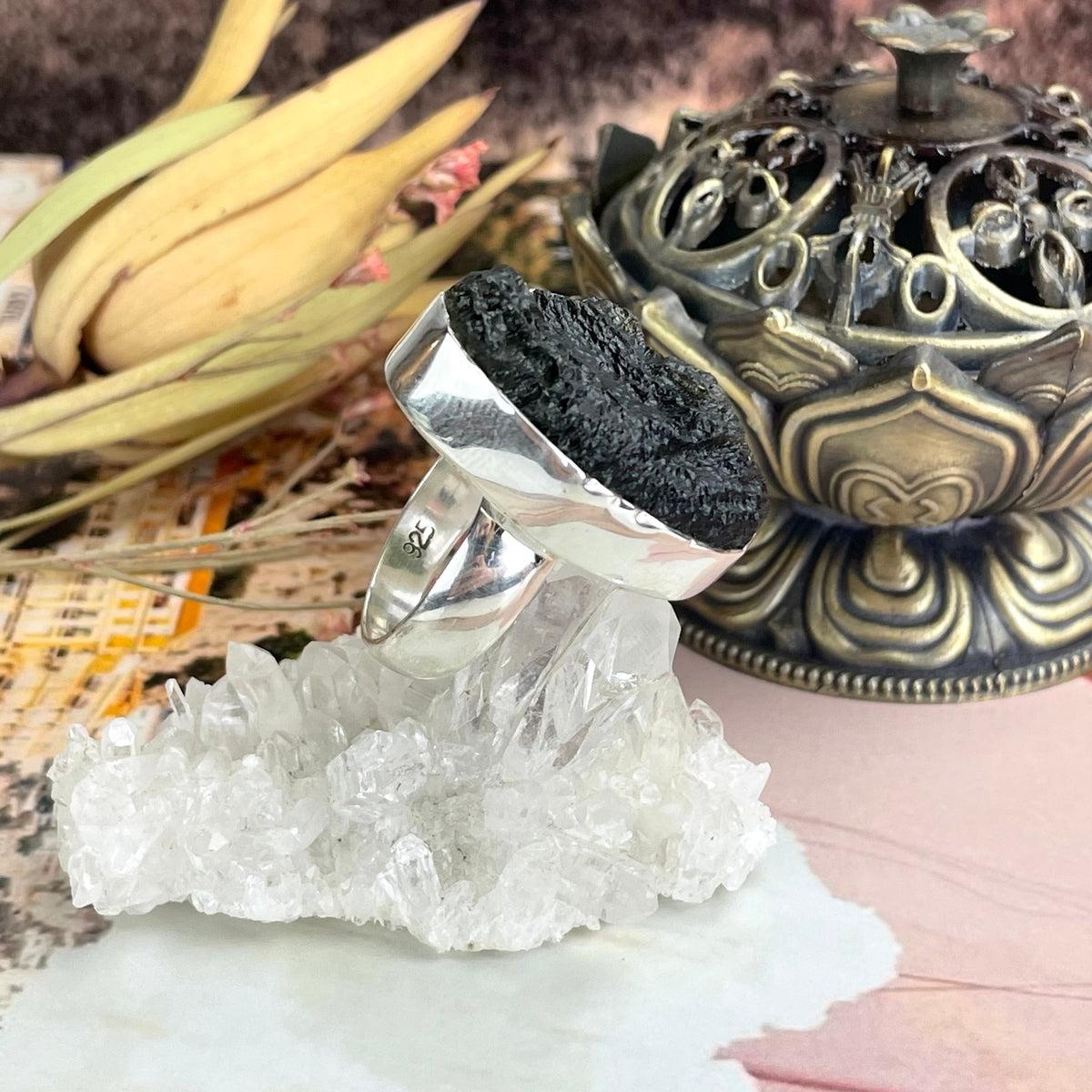 Green Meteorite Ring