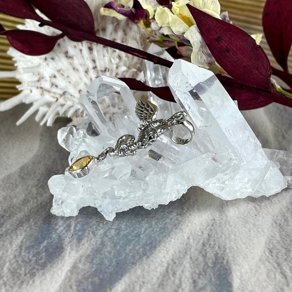 Citrine Dragon Necklace