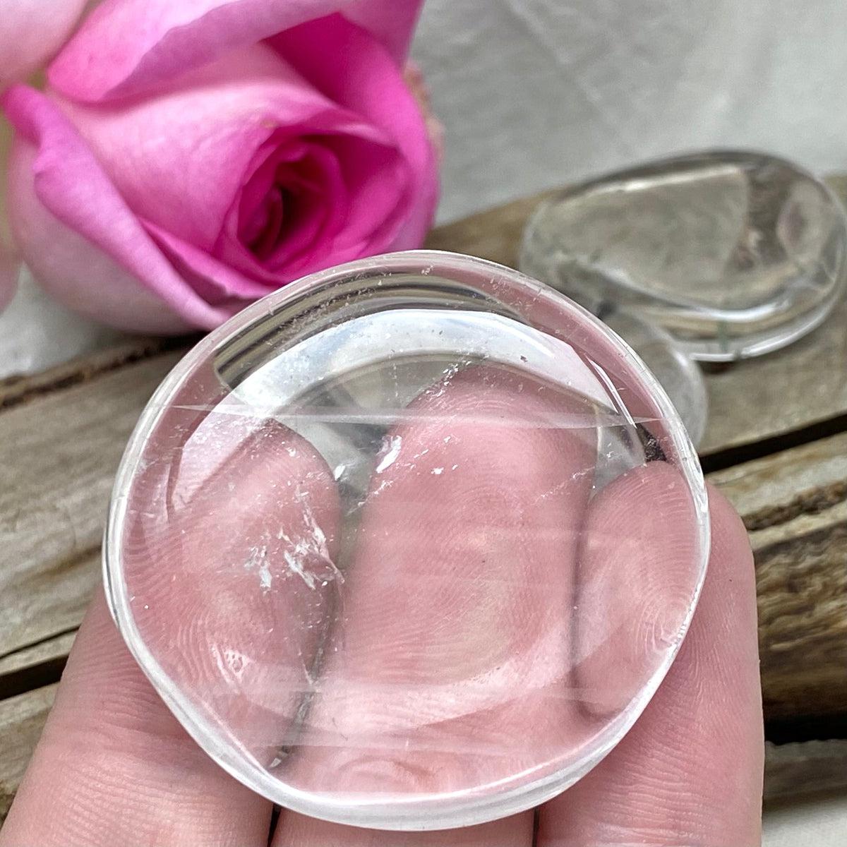 Clear Quartz Palm Stone