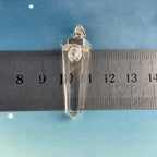 Clear Quartz Point & Rainbow Moonstone Pendant