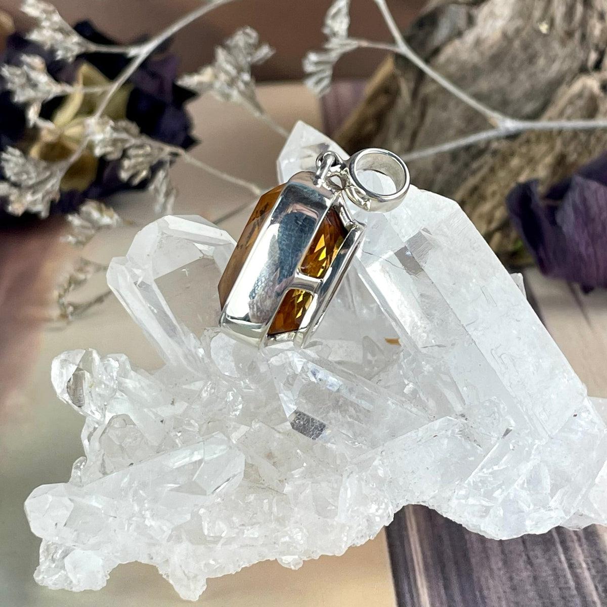 Rectangle Citrine Pendant