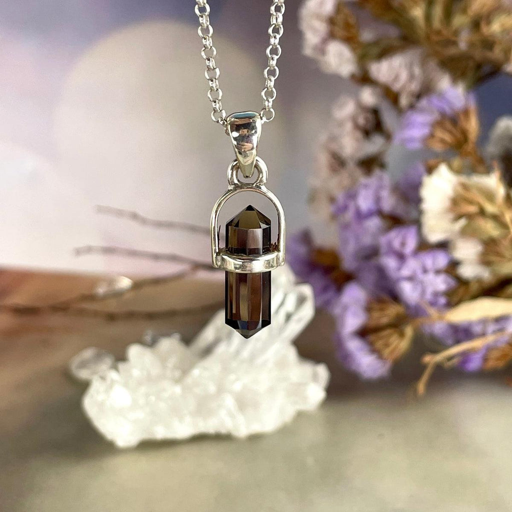 Smoky Quartz Double Point Pendant