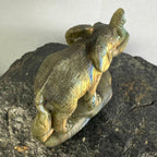Labradorite Elephant Hand Carved Statue
