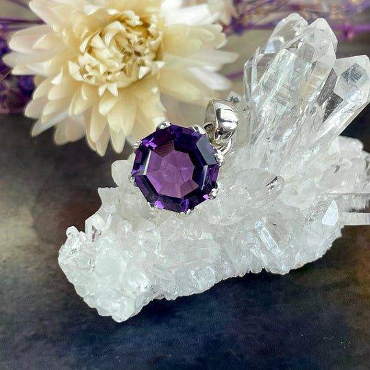 Amethyst Octagon Pendant