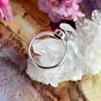 Ruby Heart Silver Ring