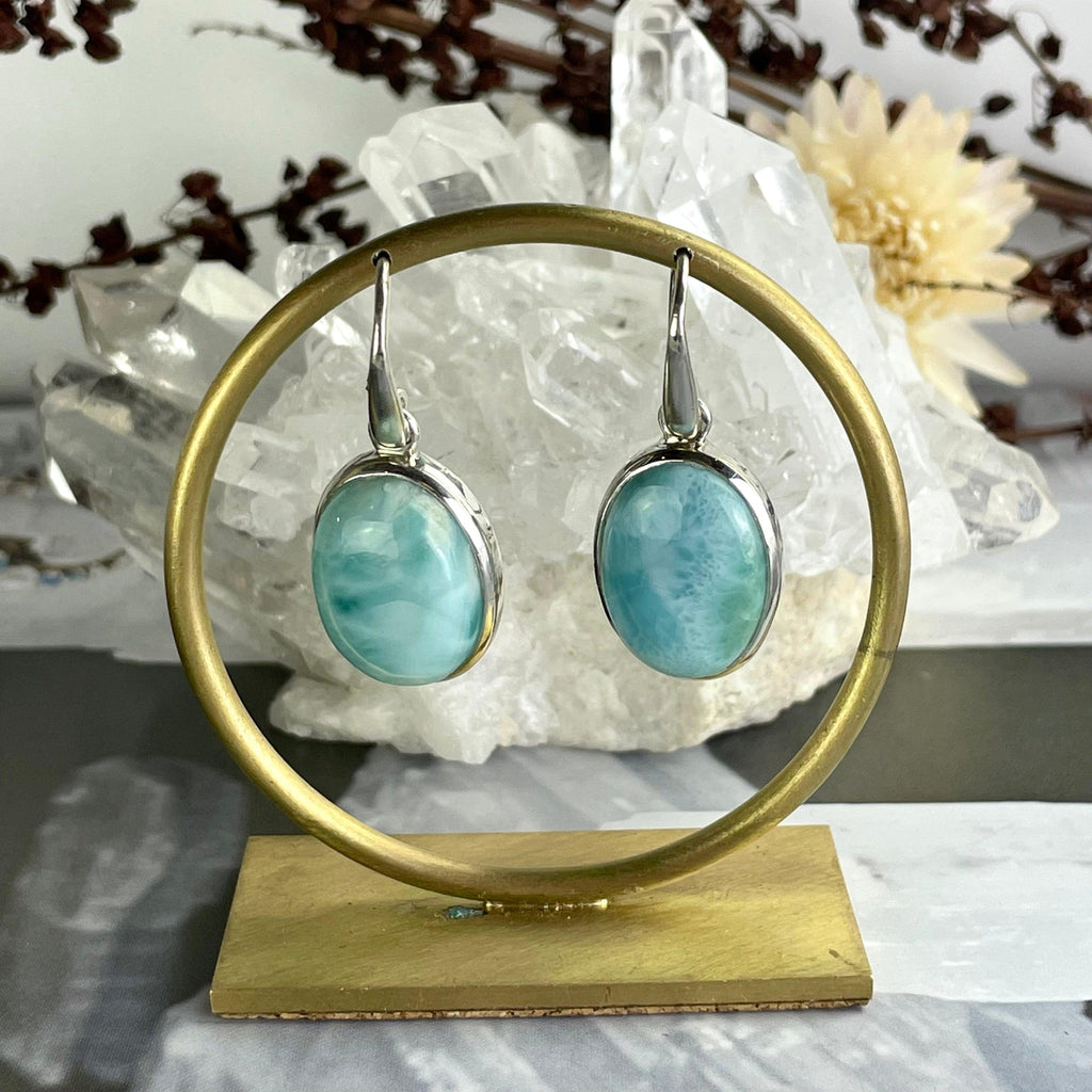 Larimar Sterling Silver Earrings