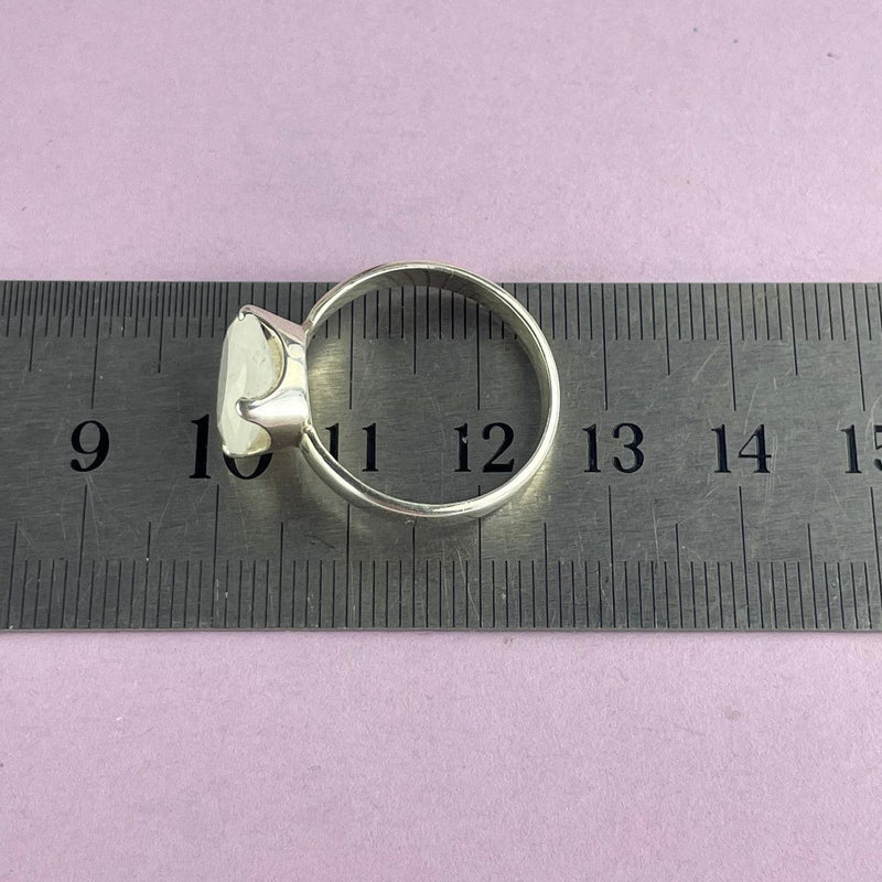 Large Finger Size Moonstone Ring