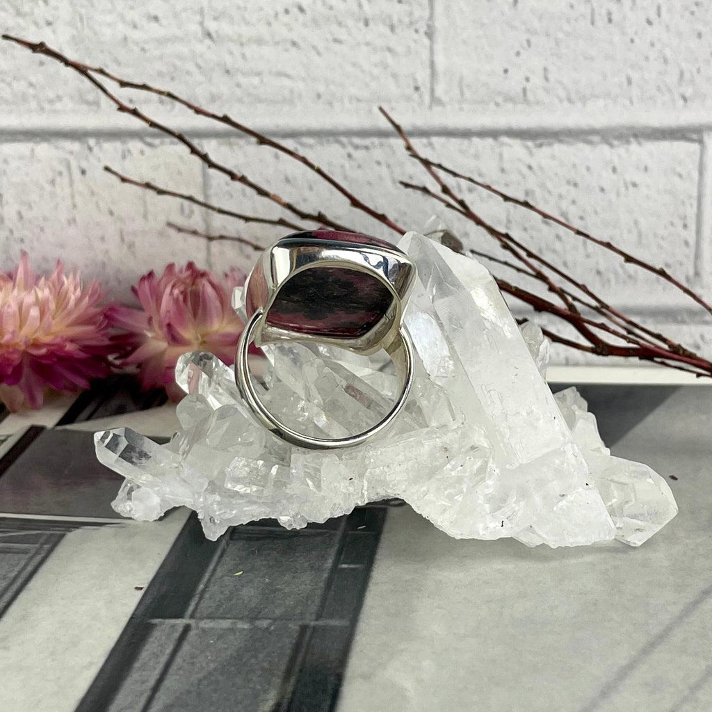 Rectangle Rhodonite Ring