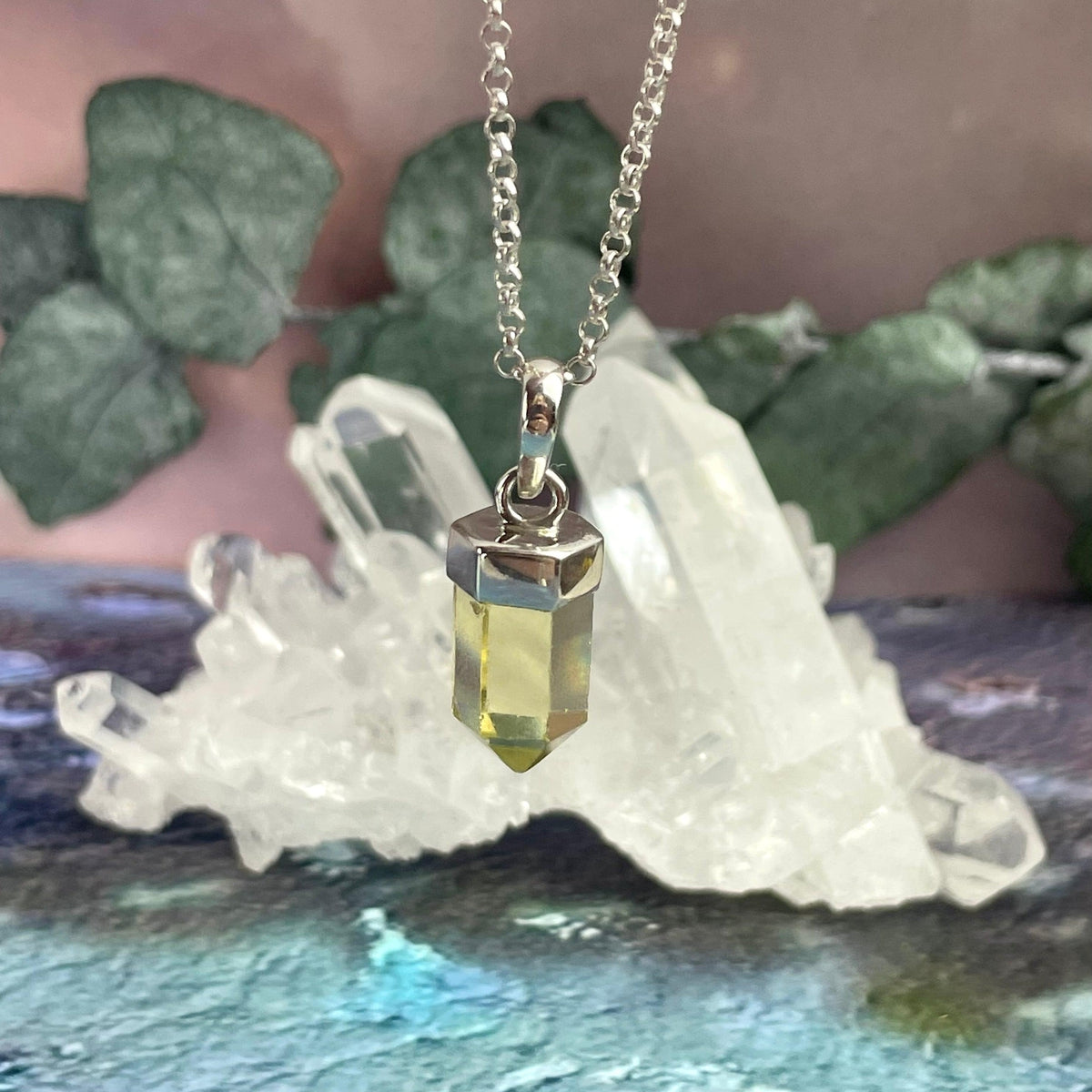 Lemon Quartz Sterling Silver Necklace