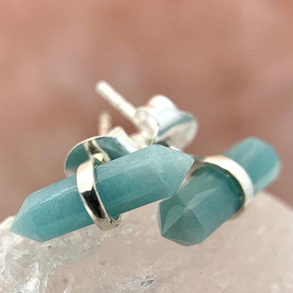 Amazonite Double Point Earrings