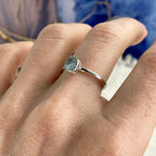 Rough Aquamarine Crystal Ring
