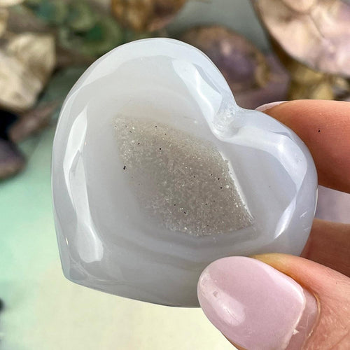 Agate With Druzy Crystal