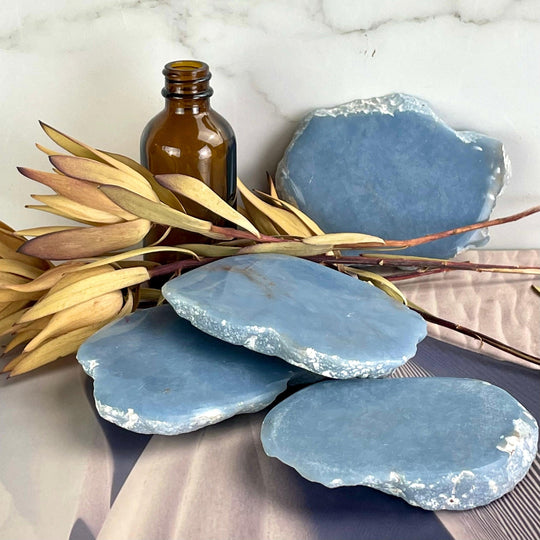 Angelite Crystal Slices