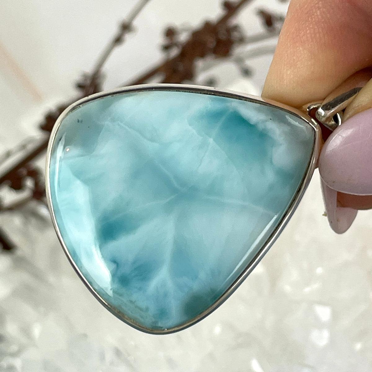 Large Teardrop Larimar Necklace