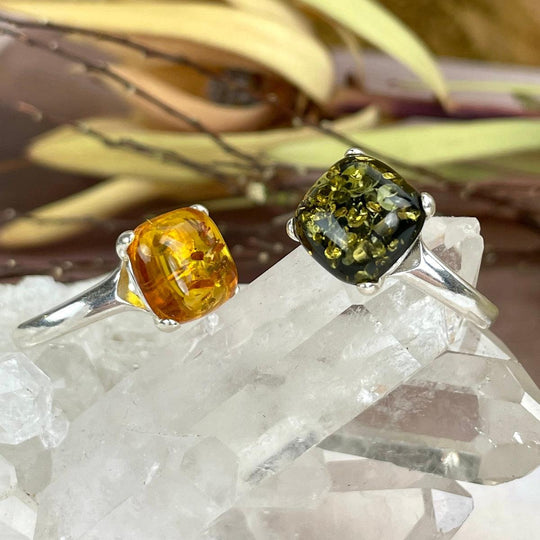 Baltic Amber Square Ring
