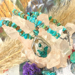 Dioptase And Turquoise Necklace