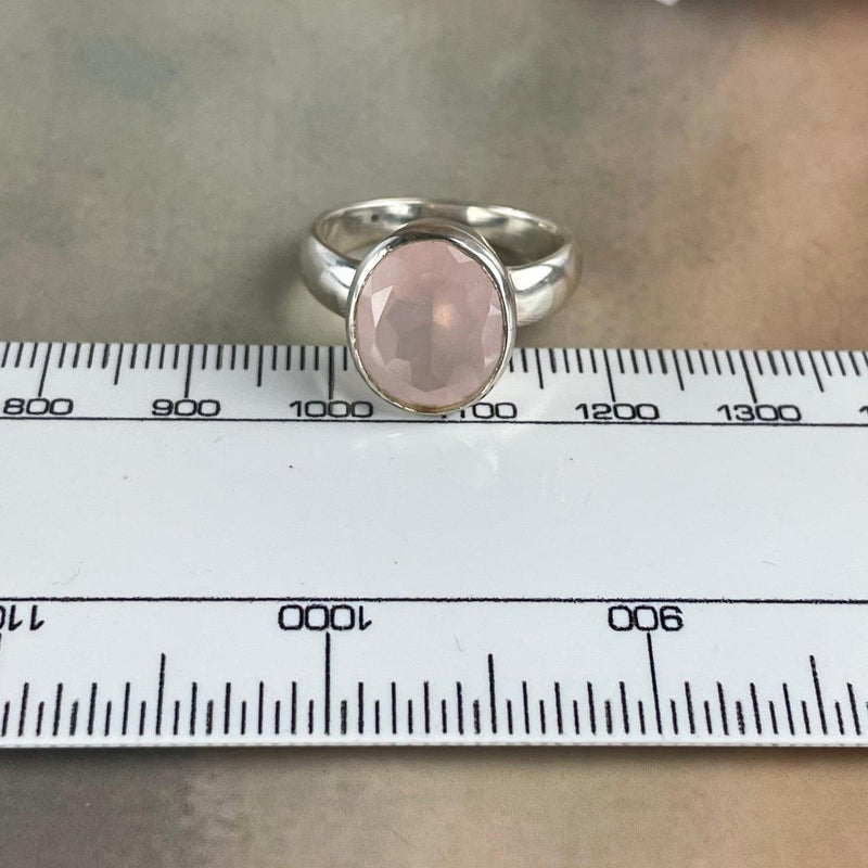 Oval Cut Rose Quartz Ring