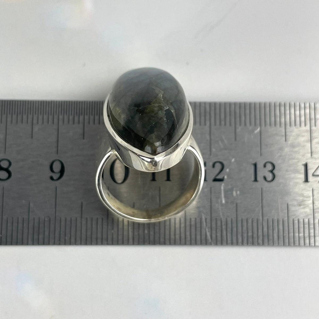 Rainbow Crystal Silver Ring