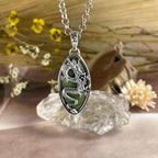 Silver Dragon And Jade Pendant