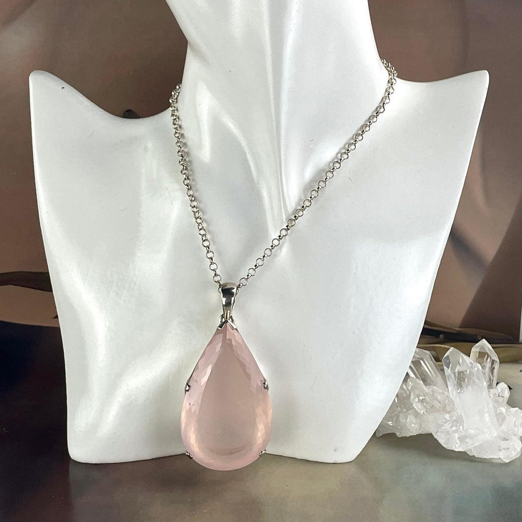 Pale Pink Rose Quartz Pendant