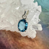 Oval Blue Crystal Pendant