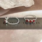 Amber Three Stone Ring