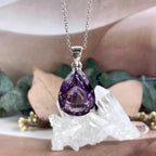 Pear Cut Amethyst Pendant