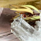 Square Cut Amber Ring