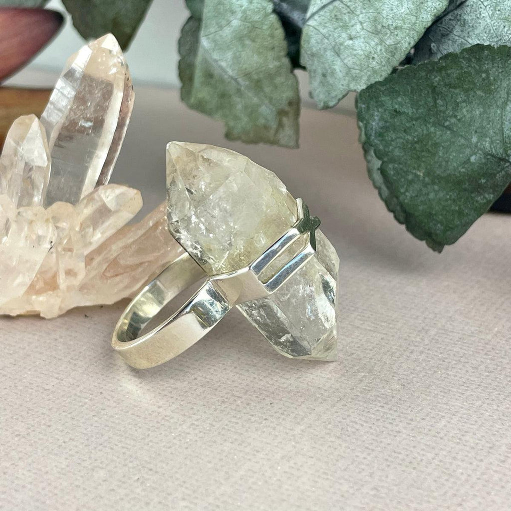 Tibetan Quartz Sterling Silver Ring