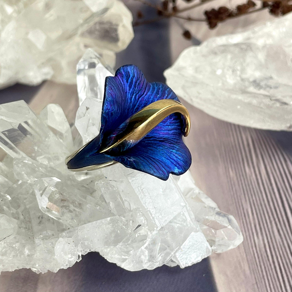 Blue Titanium Women's Ring