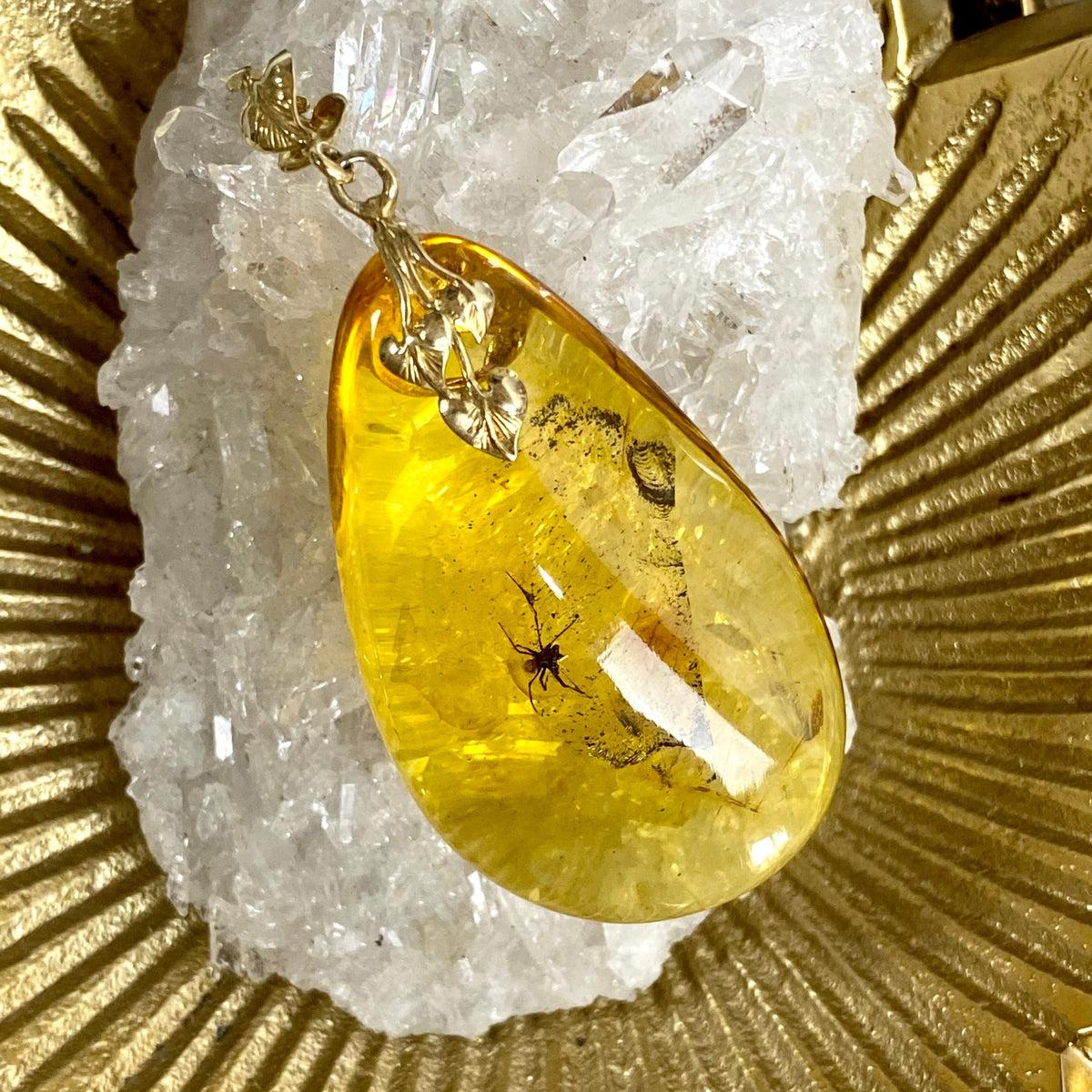 Spider In Amber Pendant