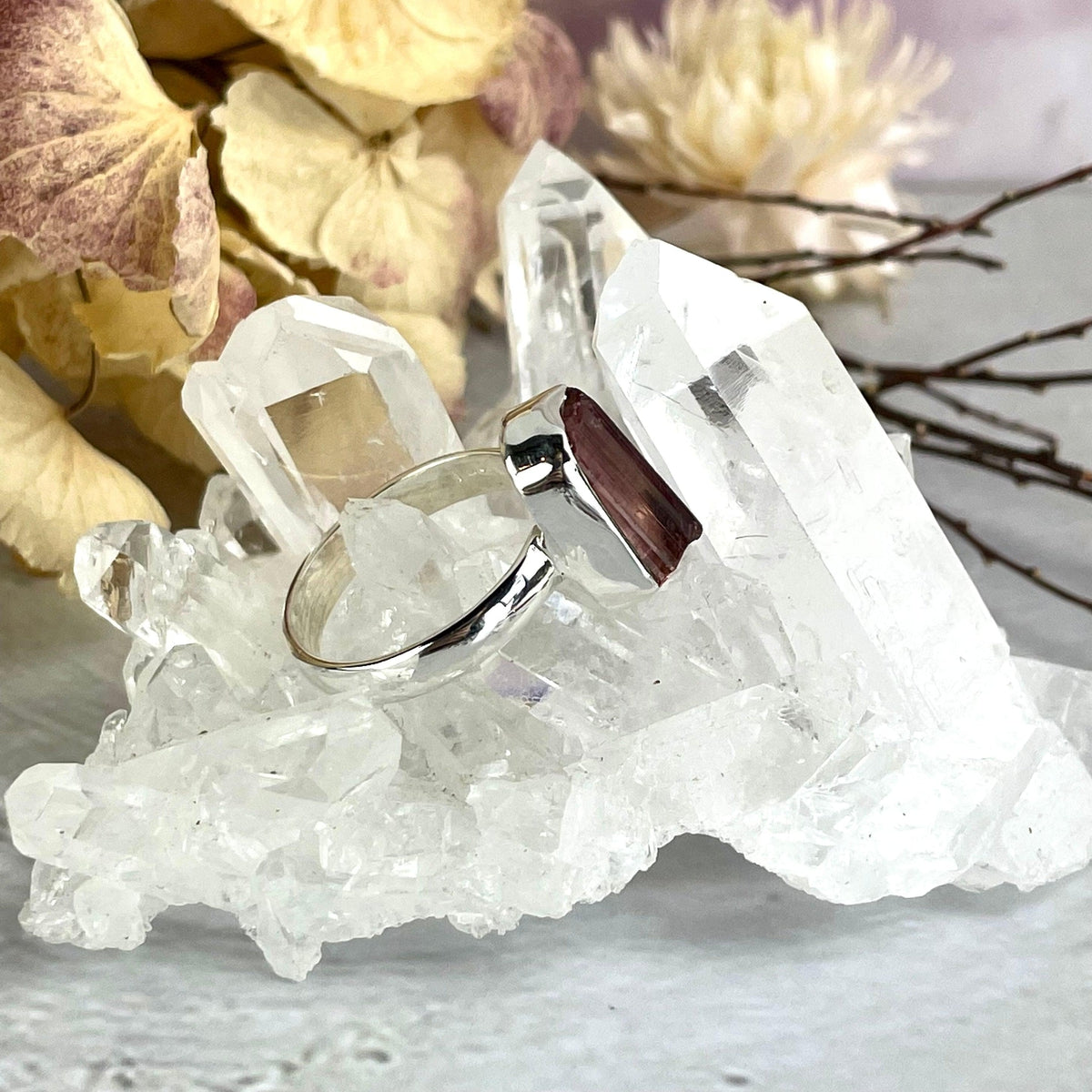 Raw Pink Tourmaline Jewellery