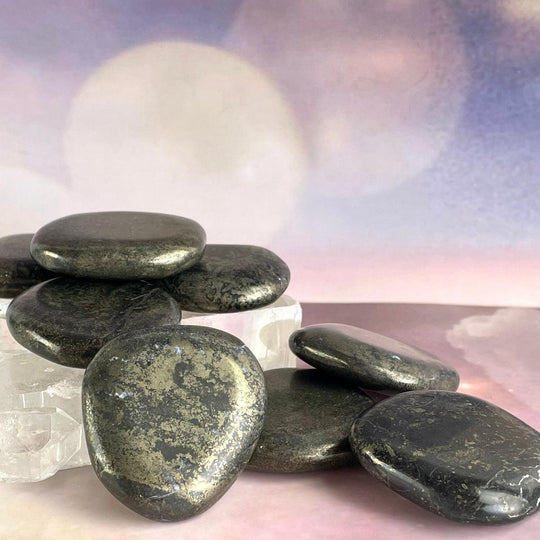 Pyrite Palm Stone