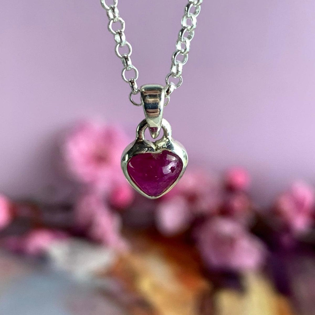 Small Heart Gemstone Pendant