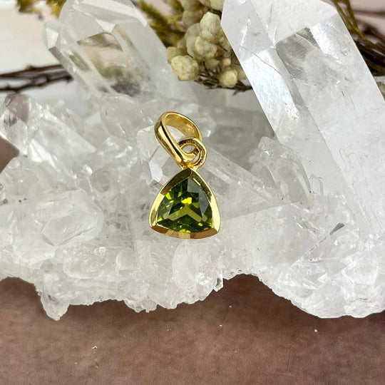 Peridot Trillion Pendant