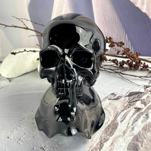 Black Obsidian Crystal Sculpture