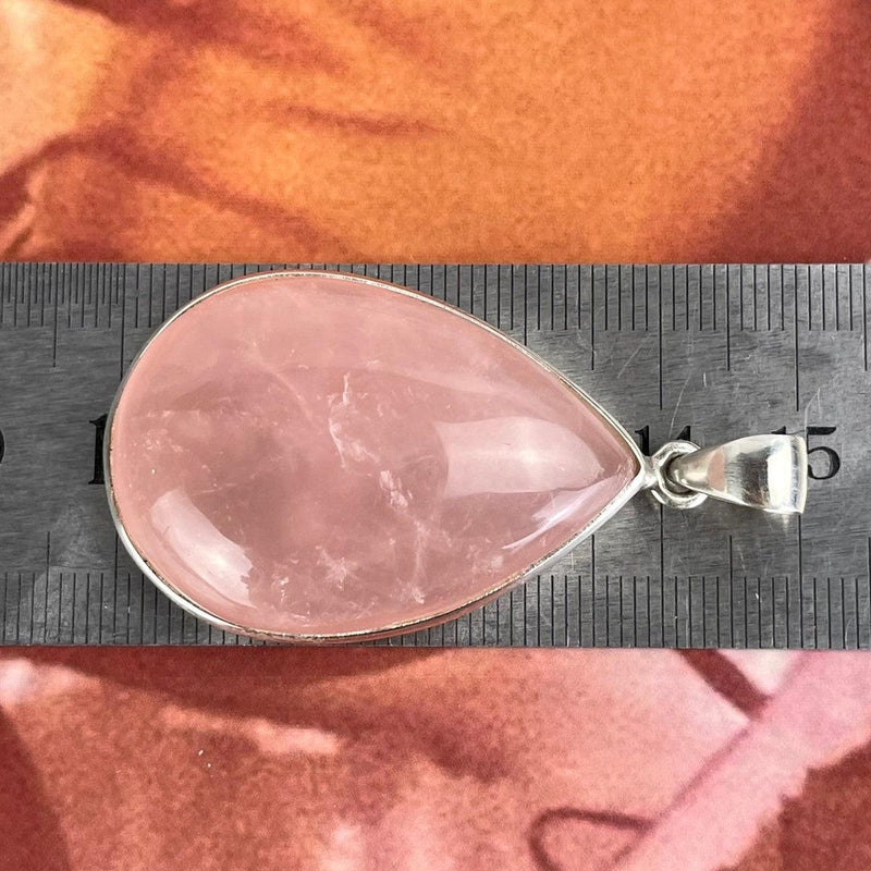 Rose Quartz Pear Pendant